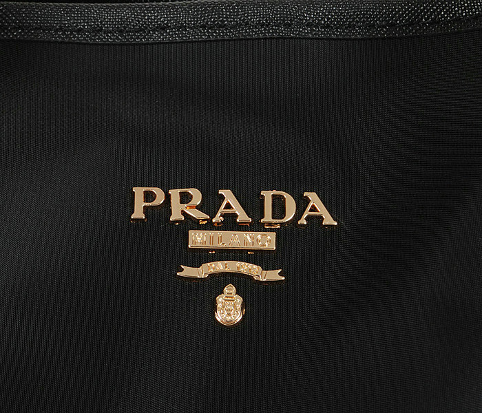 2014 Prada fabric shoulder bag BL1564 black - Click Image to Close